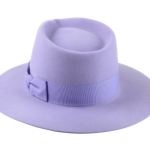 The SOLO | Agnoulita Custom Handmade Hats Agnoulita Hats 3 | Lilac, Purple, Rabbit fur felt, Teardrop, Wide Brim Fedora