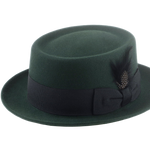 The SOLOIST | Agnoulita Custom Handmade Hats Agnoulita Hats 1 | Emerald, Porkpie, Rabbit fur felt, Telescope