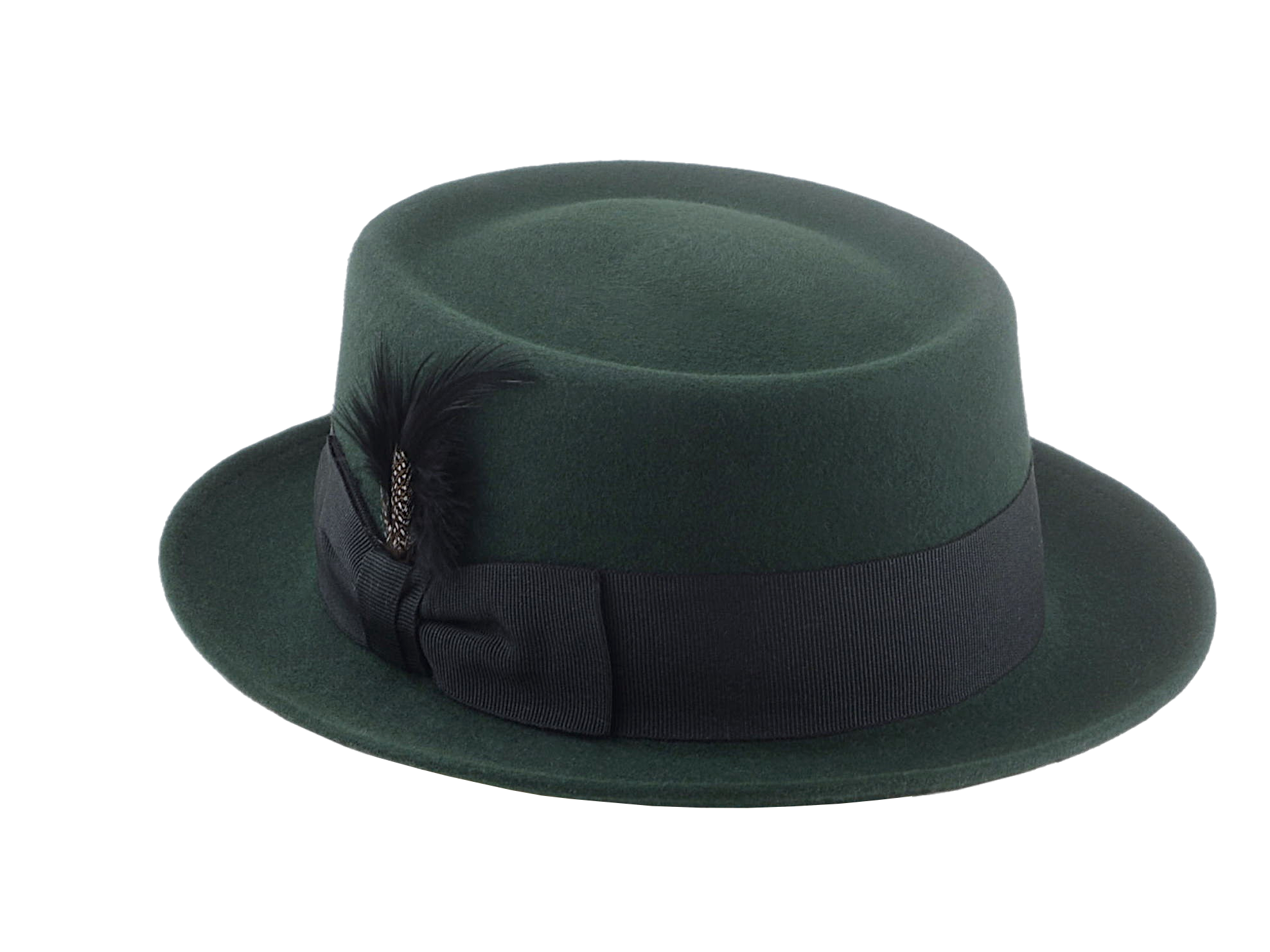 The SOLOIST | Agnoulita Custom Handmade Hats Agnoulita Hats 3 | Emerald, Porkpie, Rabbit fur felt, Telescope