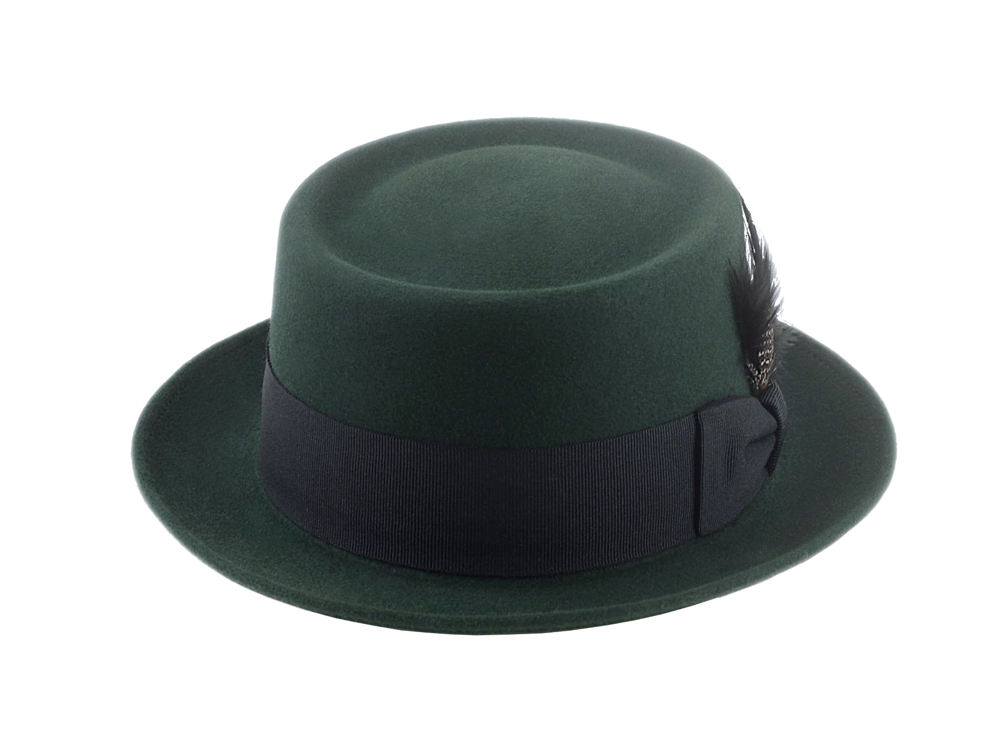 The SOLOIST | Agnoulita Custom Handmade Hats Agnoulita Hats 6 | Emerald, Porkpie, Rabbit fur felt, Telescope