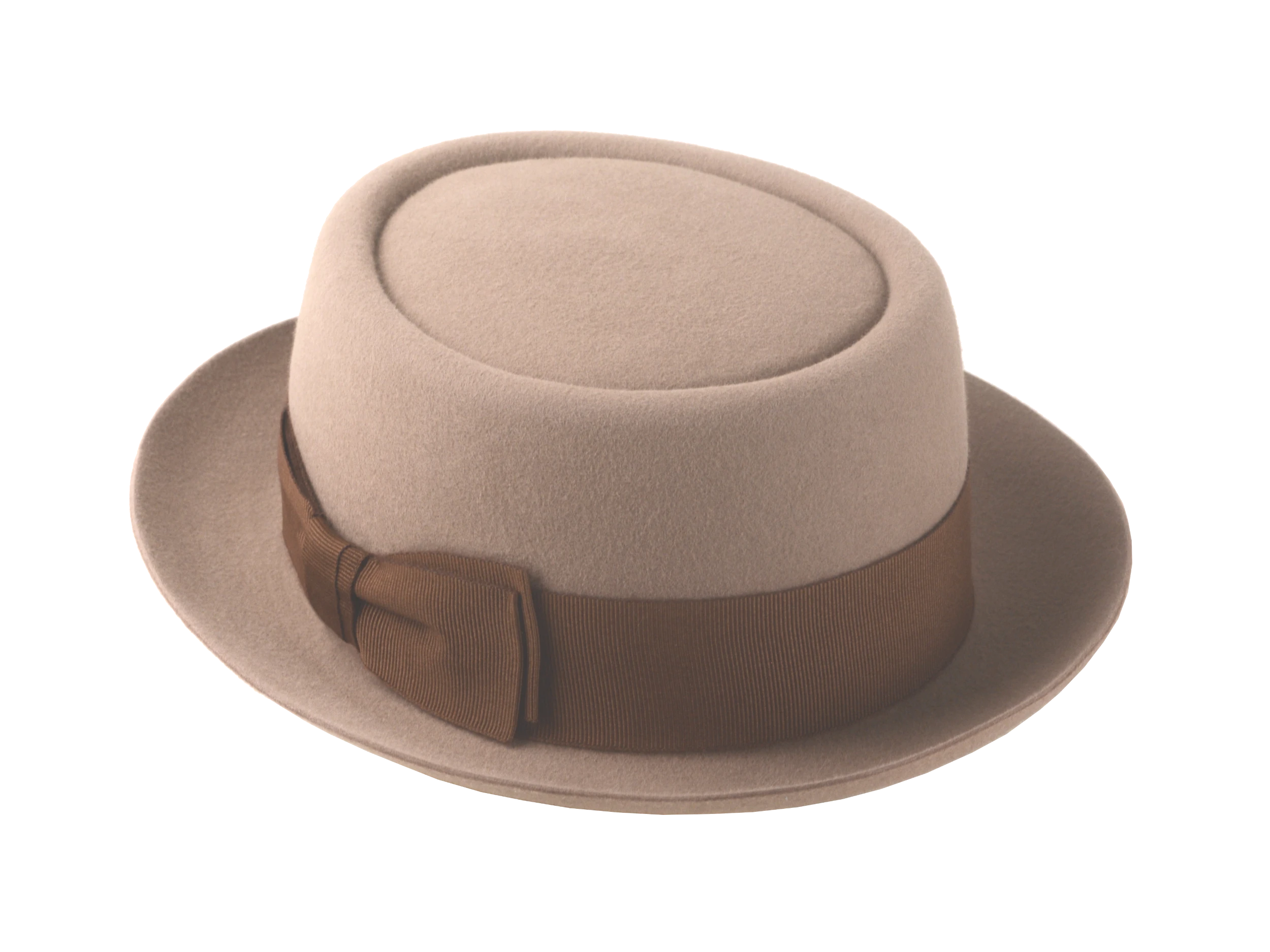 The Soul: Close-up of the telescope crown design and smooth felt finish | Agnoulita Hats