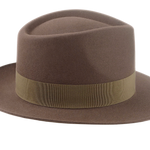 The SOVEREIGN | Agnoulita Custom Handmade Hats Agnoulita Hats 5 | Dark Taupe, Men's Fedora, Rabbit fur felt, Teardrop