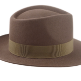 The SOVEREIGN | Agnoulita Custom Handmade Hats Agnoulita Hats 5 | Dark Taupe, Men's Fedora, Rabbit fur felt, Teardrop