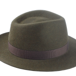 The Storyteller - Fur Felt Melange Wide Brim Fedora For Men or Women Army Green Color | Agnoulita Quality Custom Hats 5