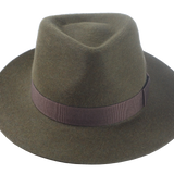 The Storyteller - Fur Felt Melange Wide Brim Fedora For Men or Women Army Green Color | Agnoulita Quality Custom Hats 6