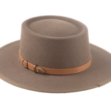 The TALISMAN | Agnoulita Custom Handmade Hats Agnoulita Hats 3 | Brown, Desert Taupe, Rabbit fur felt, Telescope, Western Style