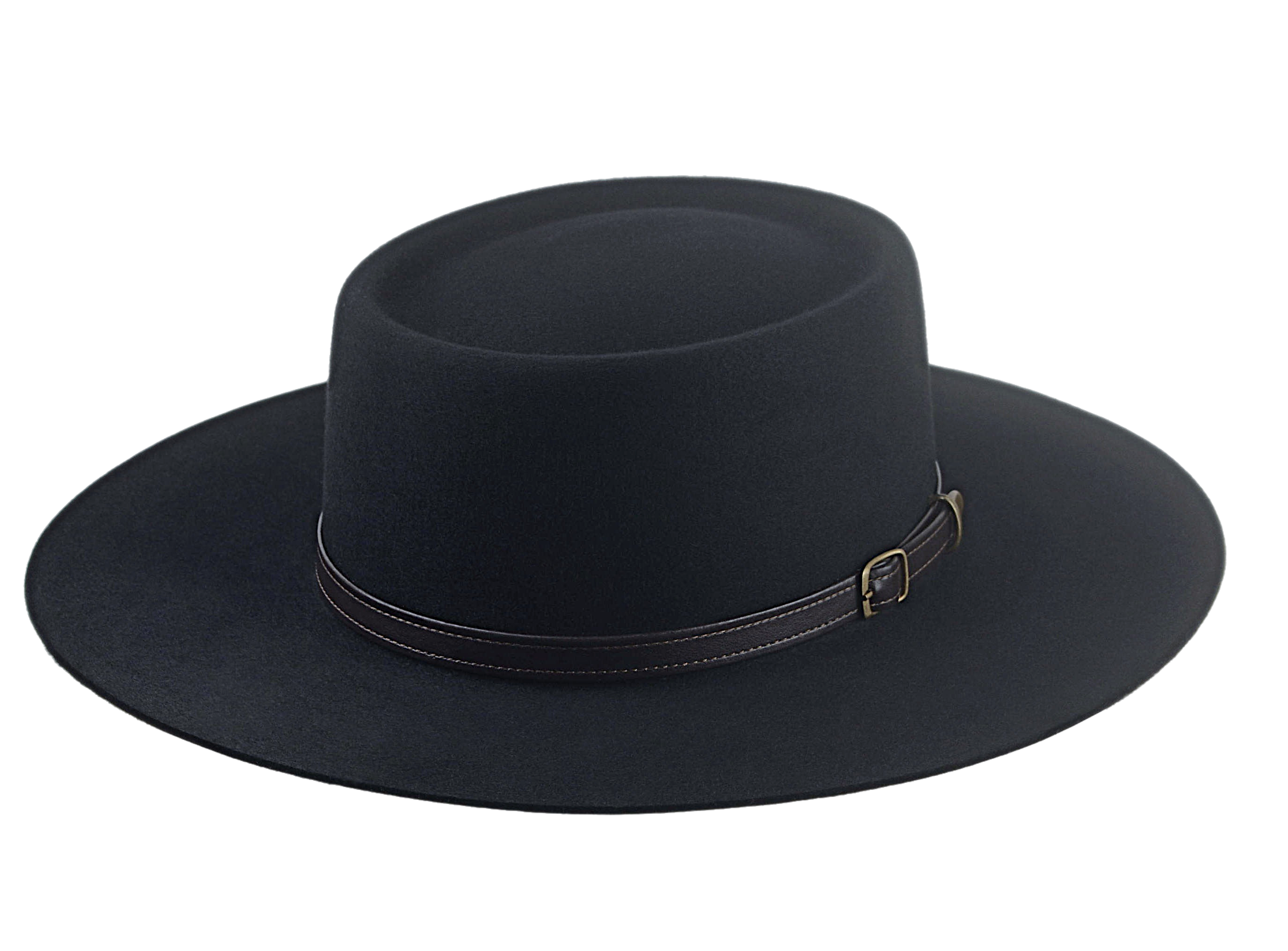 The TASCO | Agnoulita Custom Handmade Hats Agnoulita Hats 1 | Black, Rabbit fur felt, Telescope, Western Style