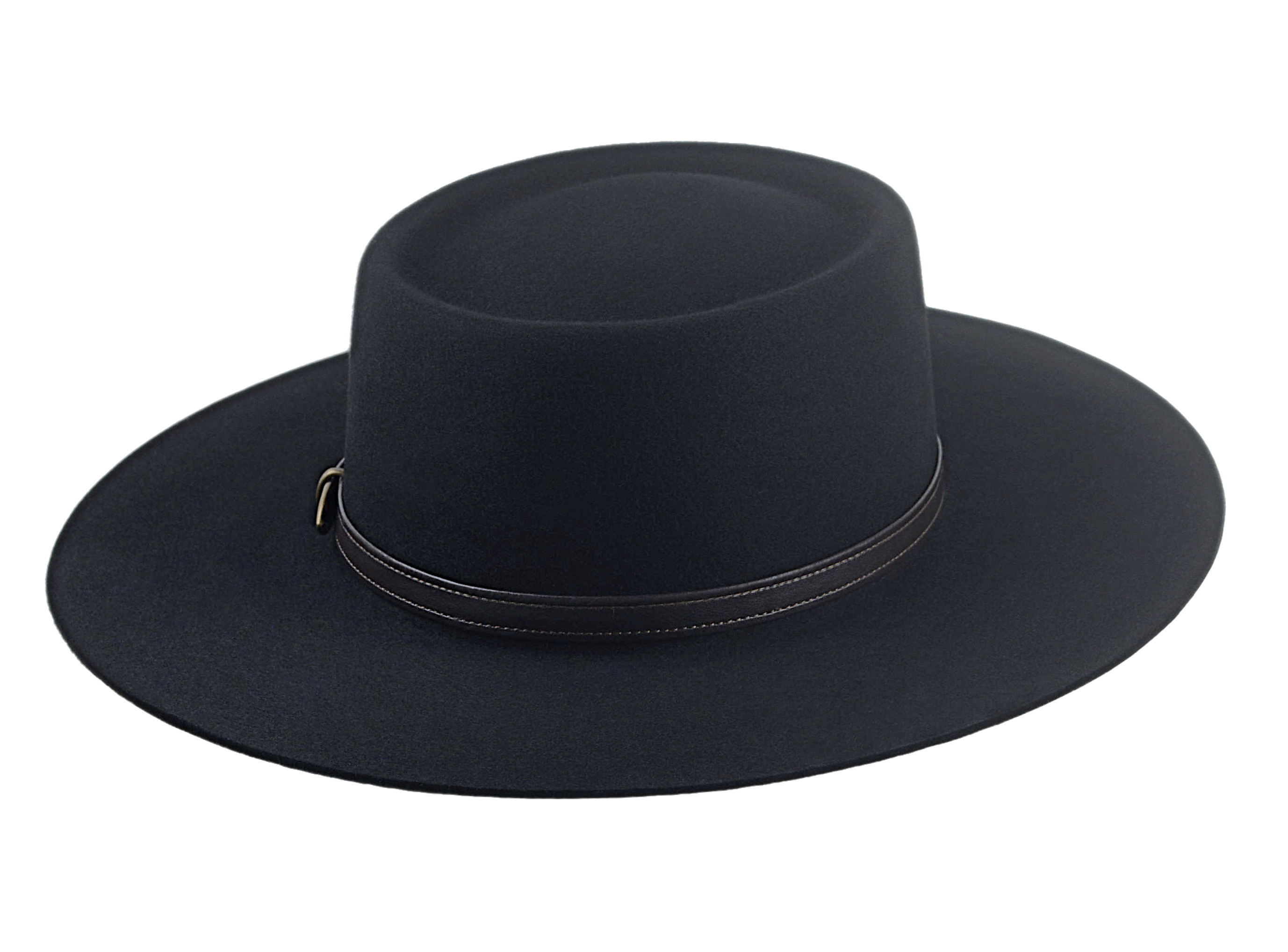The TASCO | Agnoulita Custom Handmade Hats Agnoulita Hats 4 | Black, Rabbit fur felt, Telescope, Western Style