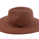 The TAYLOR | Agnoulita Custom Handmade Hats Agnoulita Hats 2 | Center-dent, Rabbit fur felt, Rust, Wide Brim Fedora