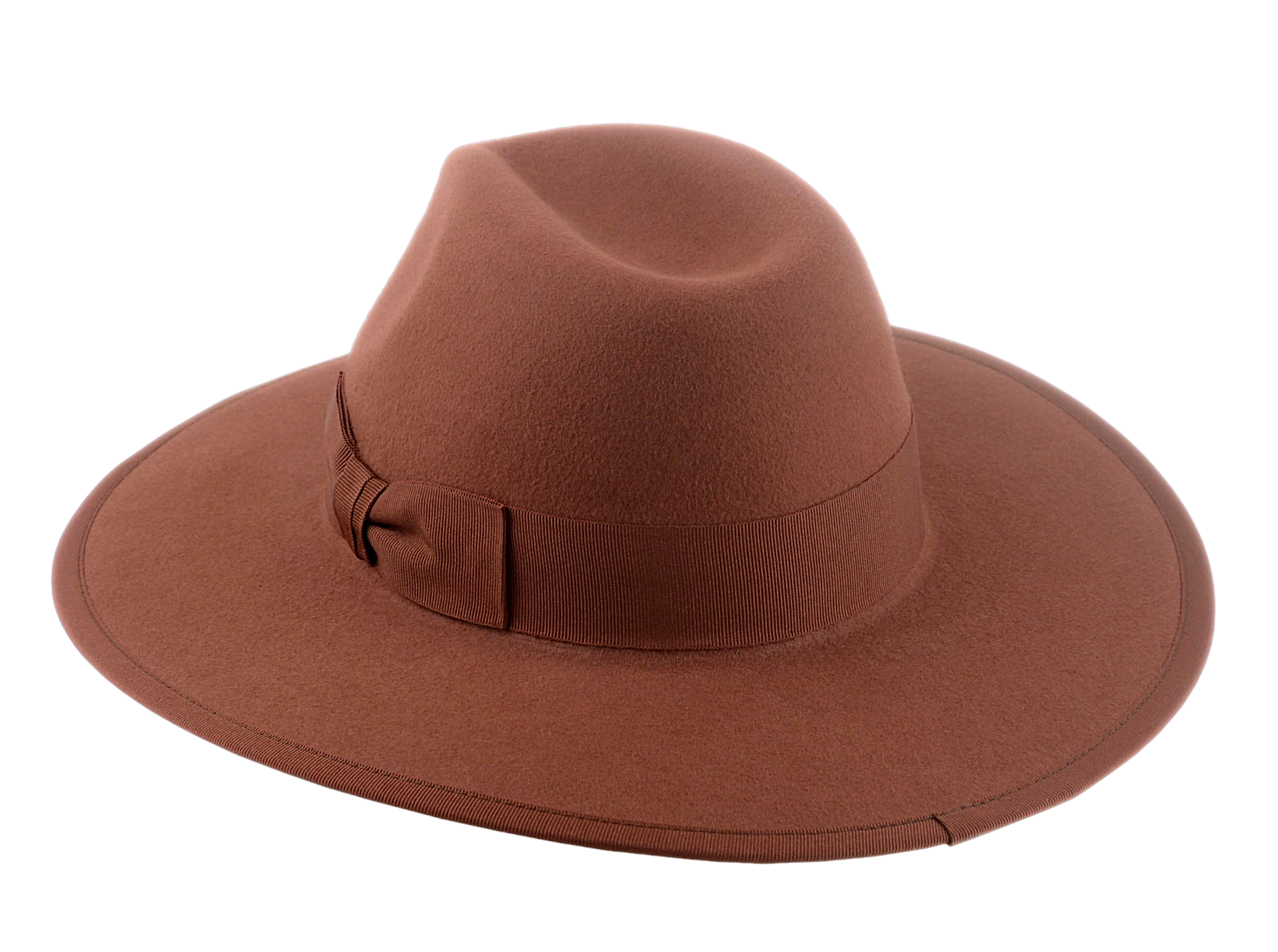 The TAYLOR | Agnoulita Custom Handmade Hats Agnoulita Hats 3 | Center-dent, Rabbit fur felt, Rust, Wide Brim Fedora