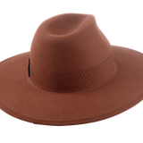 The TAYLOR | Agnoulita Custom Handmade Hats Agnoulita Hats 4 | Center-dent, Rabbit fur felt, Rust, Wide Brim Fedora