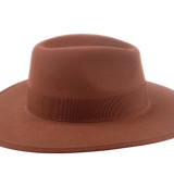 The TAYLOR | Agnoulita Custom Handmade Hats Agnoulita Hats 5 | Center-dent, Rabbit fur felt, Rust, Wide Brim Fedora