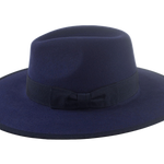 The TAYLOR | Agnoulita Custom Handmade Hats Agnoulita Hats 3 | Center-dent, Navy, Rabbit fur felt, Wide Brim Fedora