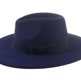 The TAYLOR | Agnoulita Custom Handmade Hats Agnoulita Hats 3 | Center-dent, Navy, Rabbit fur felt, Wide Brim Fedora