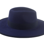 The TAYLOR | Agnoulita Custom Handmade Hats Agnoulita Hats 5 | Center-dent, Navy, Rabbit fur felt, Wide Brim Fedora