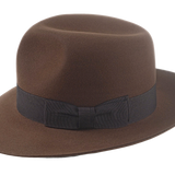 The TEMPLAR | Agnoulita Custom Handmade Hats Agnoulita Hats 2 | Brown, Explorer, Men's Fedora, Rabbit fur felt