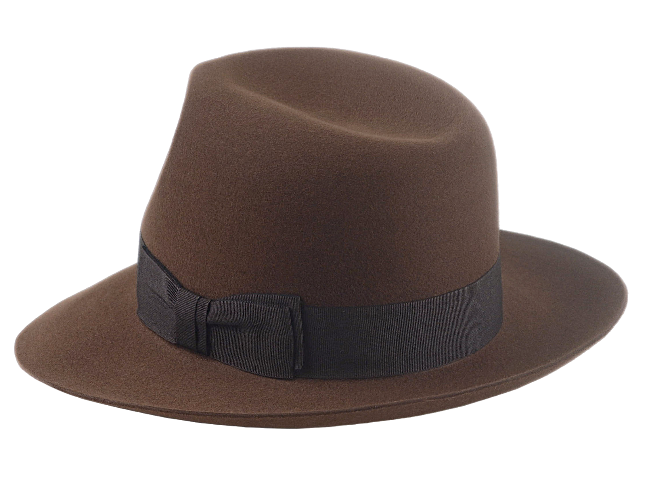 The TEMPLAR | Agnoulita Custom Handmade Hats Agnoulita Hats 3 | Brown, Explorer, Men's Fedora, Rabbit fur felt