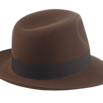 The TEMPLAR | Agnoulita Custom Handmade Hats Agnoulita Hats 4 | Brown, Explorer, Men's Fedora, Rabbit fur felt