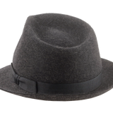 The Tempo - Wool Felt Trilby Fedora For Men or Women Black Melange Color | Agnoulita Quality Custom Hats 3