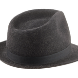 The Tempo - Wool Felt Trilby Fedora For Men or Women Black Melange Color | Agnoulita Quality Custom Hats 4