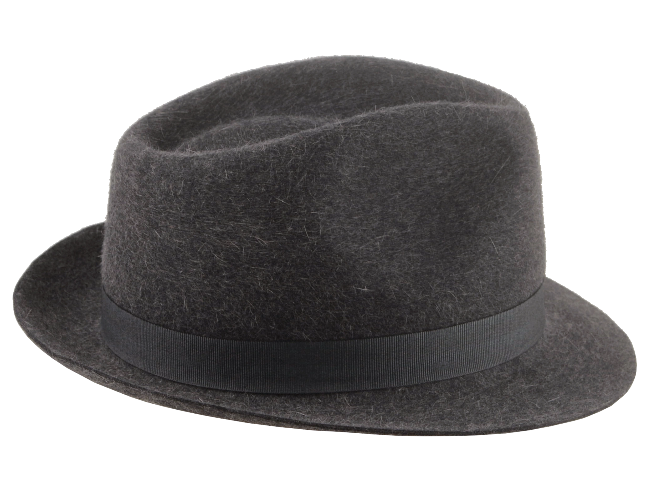 The Tempo - Wool Felt Trilby Fedora For Men or Women Black Melange Color | Agnoulita Quality Custom Hats 5