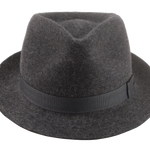 The Tempo - Wool Felt Trilby Fedora For Men or Women Black Melange Color | Agnoulita Quality Custom Hats 6