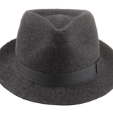 The Tempo - Wool Felt Trilby Fedora For Men or Women Black Melange Color | Agnoulita Quality Custom Hats 6