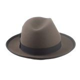 The THIAGO | Agnoulita Custom Handmade Hats Agnoulita Hats 5 | Caribou Grey, Center-dent, Men's Fedora, Rabbit fur felt