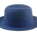 The TOBIN | Agnoulita Custom Handmade Hats Agnoulita Hats 5 | Blue, Men's Fedora, Rabbit fur felt, Single-crease, Yale Blue