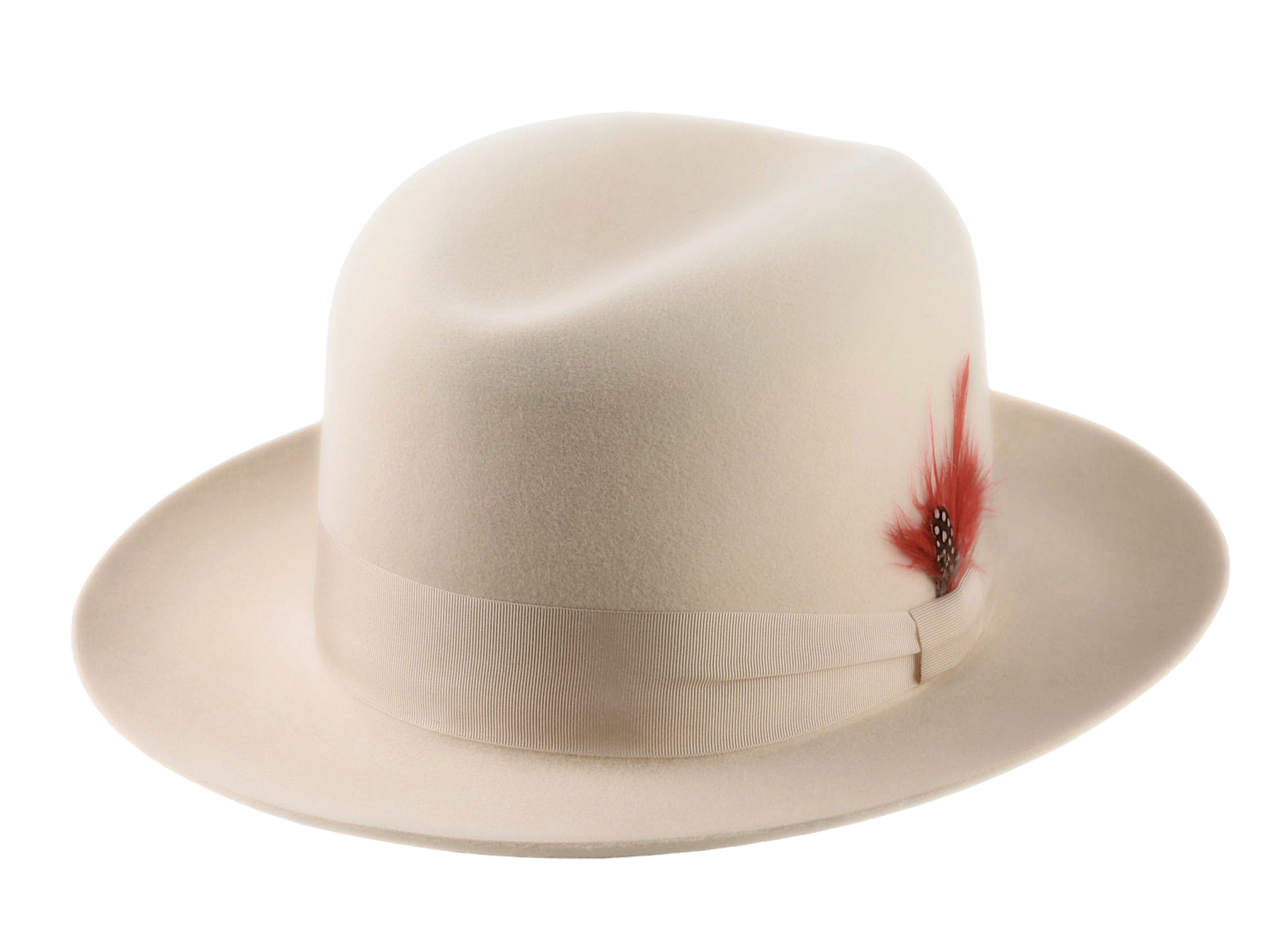 The TOBIN | Agnoulita Custom Handmade Hats Agnoulita Hats 1 | Cream, Men's Fedora, Rabbit fur felt, Single-crease