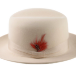 The TOBIN | Agnoulita Custom Handmade Hats Agnoulita Hats 2 | Cream, Men's Fedora, Rabbit fur felt, Single-crease