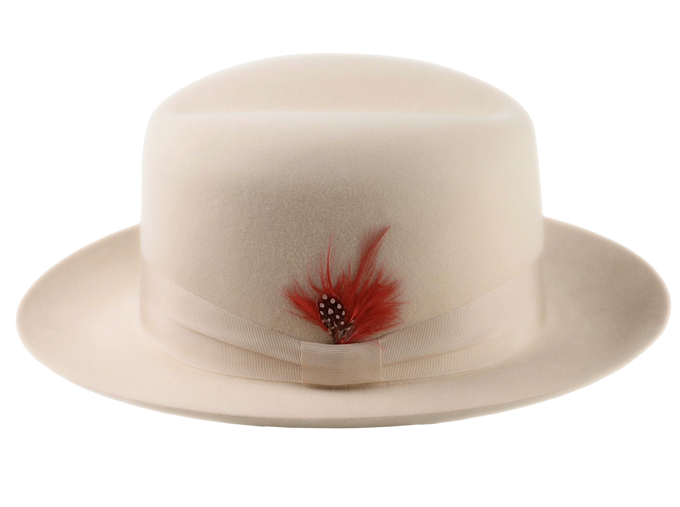 The TOBIN | Agnoulita Custom Handmade Hats Agnoulita Hats 2 | Cream, Men's Fedora, Rabbit fur felt, Single-crease