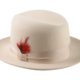 The TOBIN | Agnoulita Custom Handmade Hats Agnoulita Hats 3 | Cream, Men's Fedora, Rabbit fur felt, Single-crease