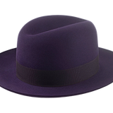 The TOBIN | Agnoulita Custom Handmade Hats Agnoulita Hats 4 | Men's Fedora, Plum, Rabbit fur felt, Single-crease