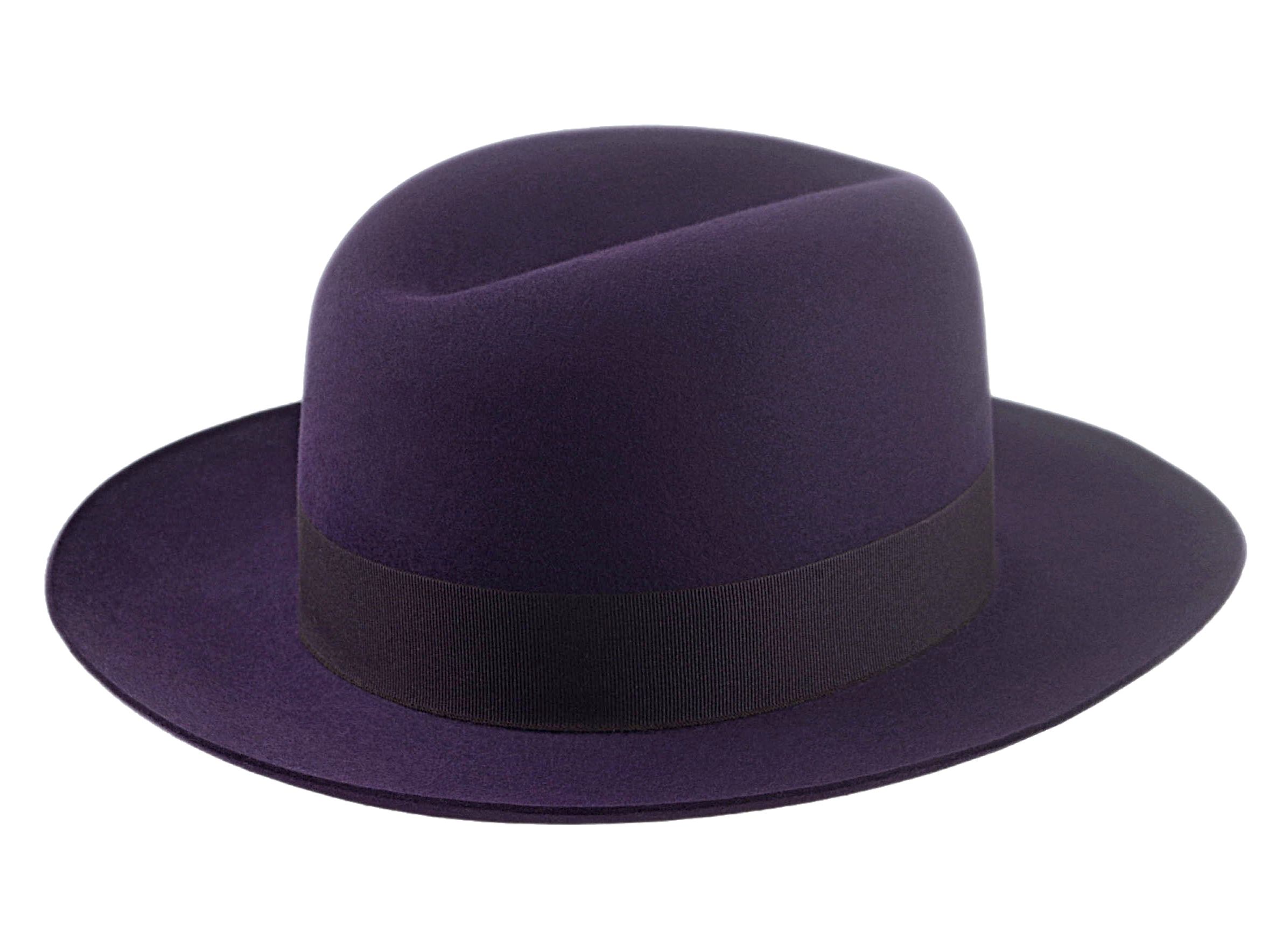 The TOBIN | Agnoulita Custom Handmade Hats Agnoulita Hats 4 | Men's Fedora, Plum, Rabbit fur felt, Single-crease