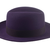 The TOBIN | Agnoulita Custom Handmade Hats Agnoulita Hats 5 | Men's Fedora, Plum, Rabbit fur felt, Single-crease