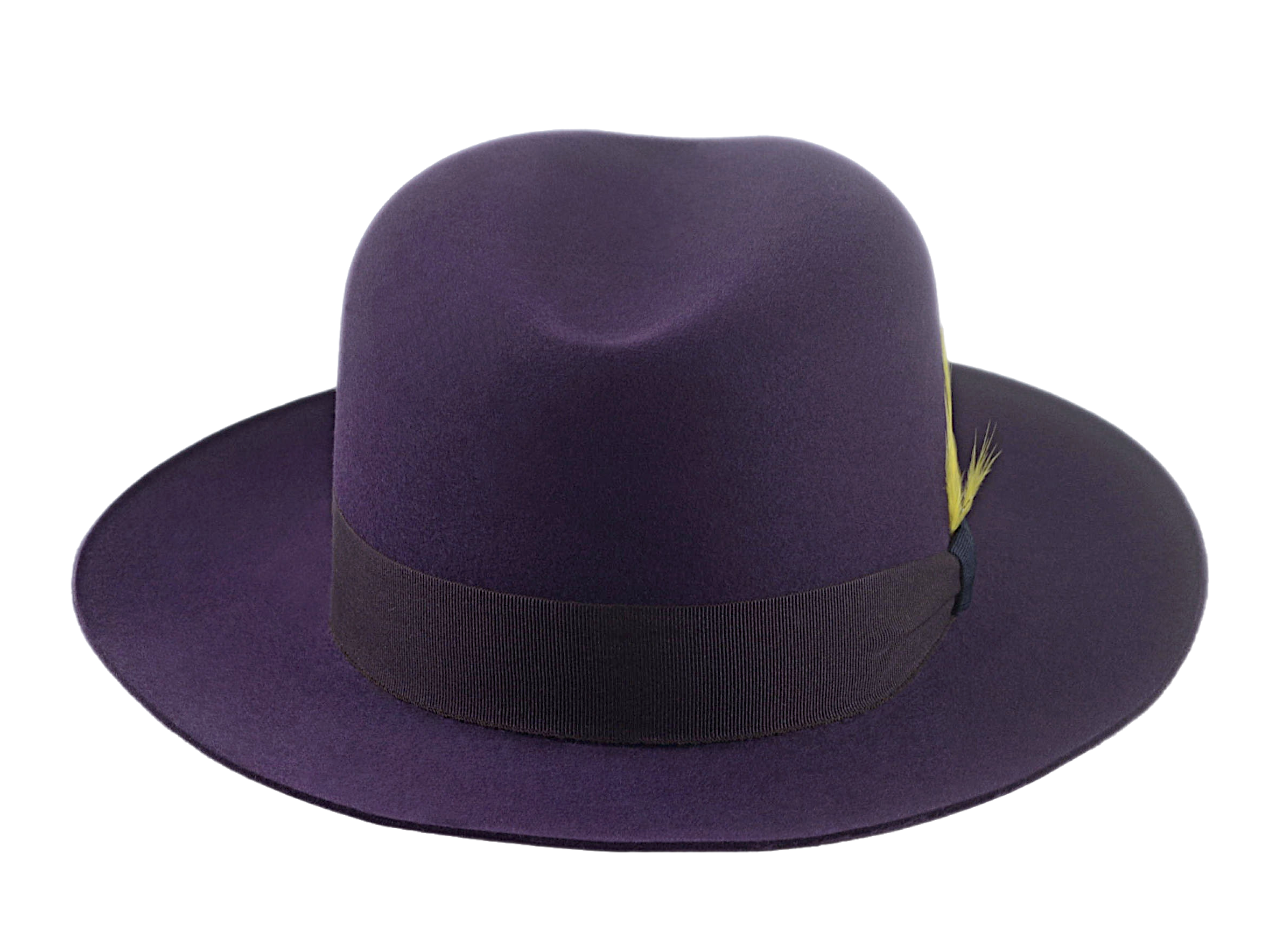 The TOBIN | Agnoulita Custom Handmade Hats Agnoulita Hats 6 | Men's Fedora, Plum, Rabbit fur felt, Single-crease