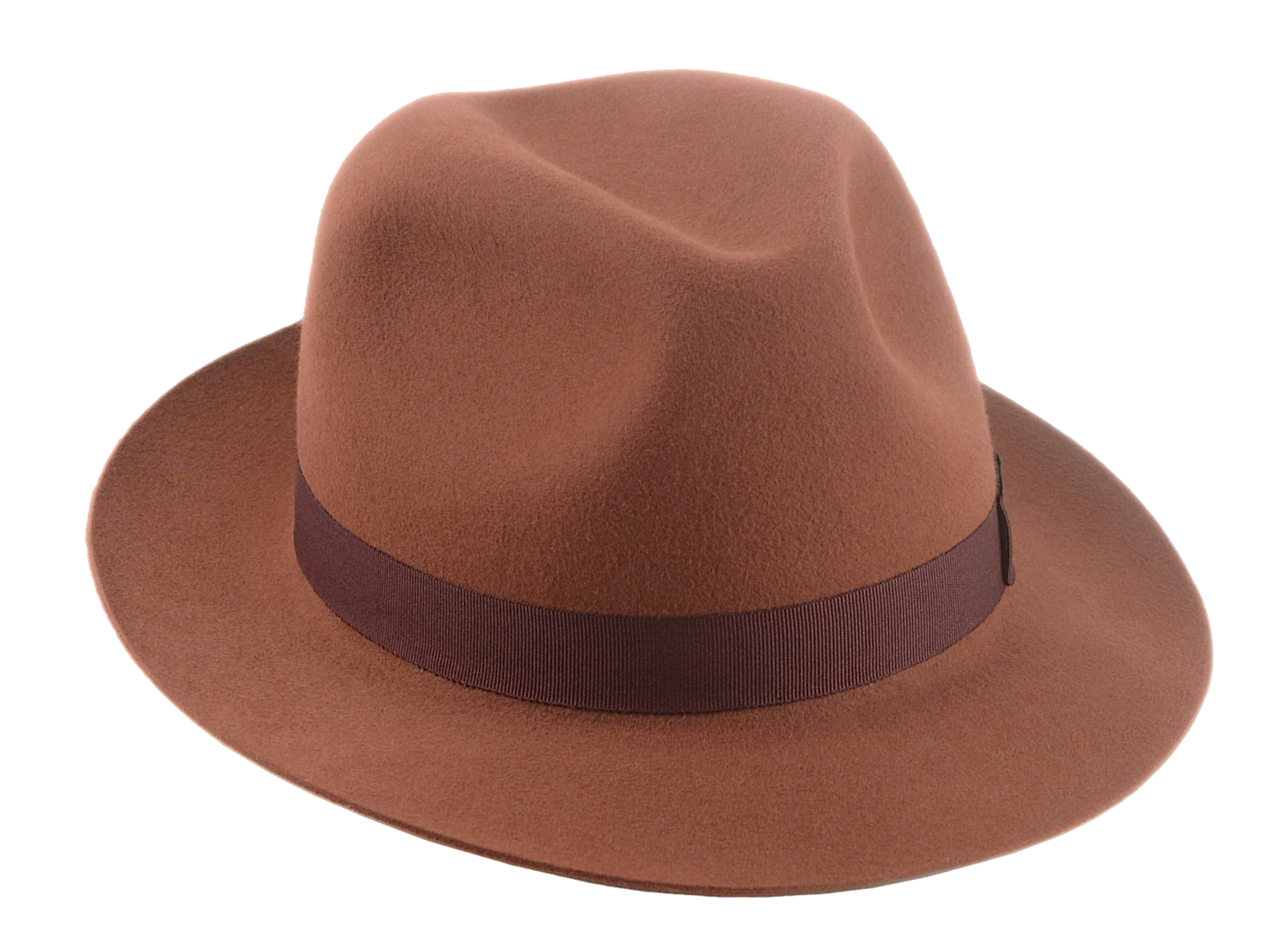 The TOMASO | Agnoulita Custom Handmade Hats Agnoulita Hats 6 | Center-dent, Rabbit fur felt, Rust, Unisex Fedora