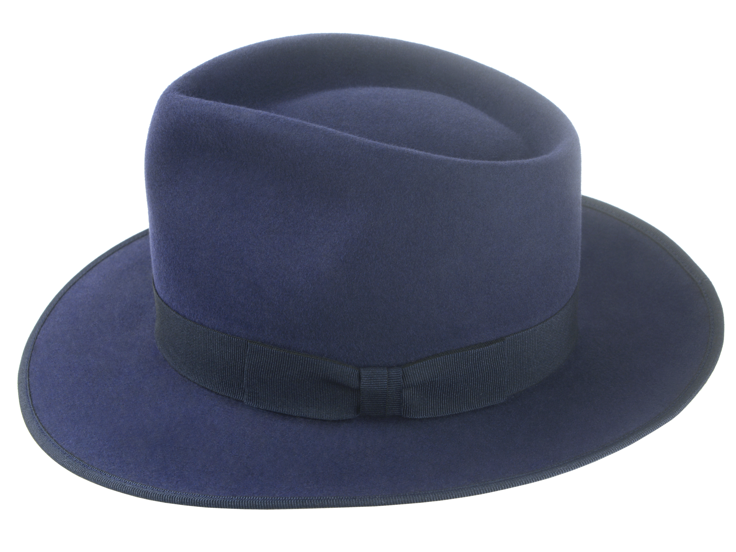 Tony - The Gentleman's Fedora | Agnoulita Hats Agnoulita Hats 2 | Men's Fedora, Navy, Navy Blue, Rabbit fur felt, Teardrop
