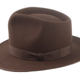 The TONY | Agnoulita Custom Handmade Hats Agnoulita Hats 2 | Men's Fedora, Rabbit fur felt, Teardrop, Umber Brown