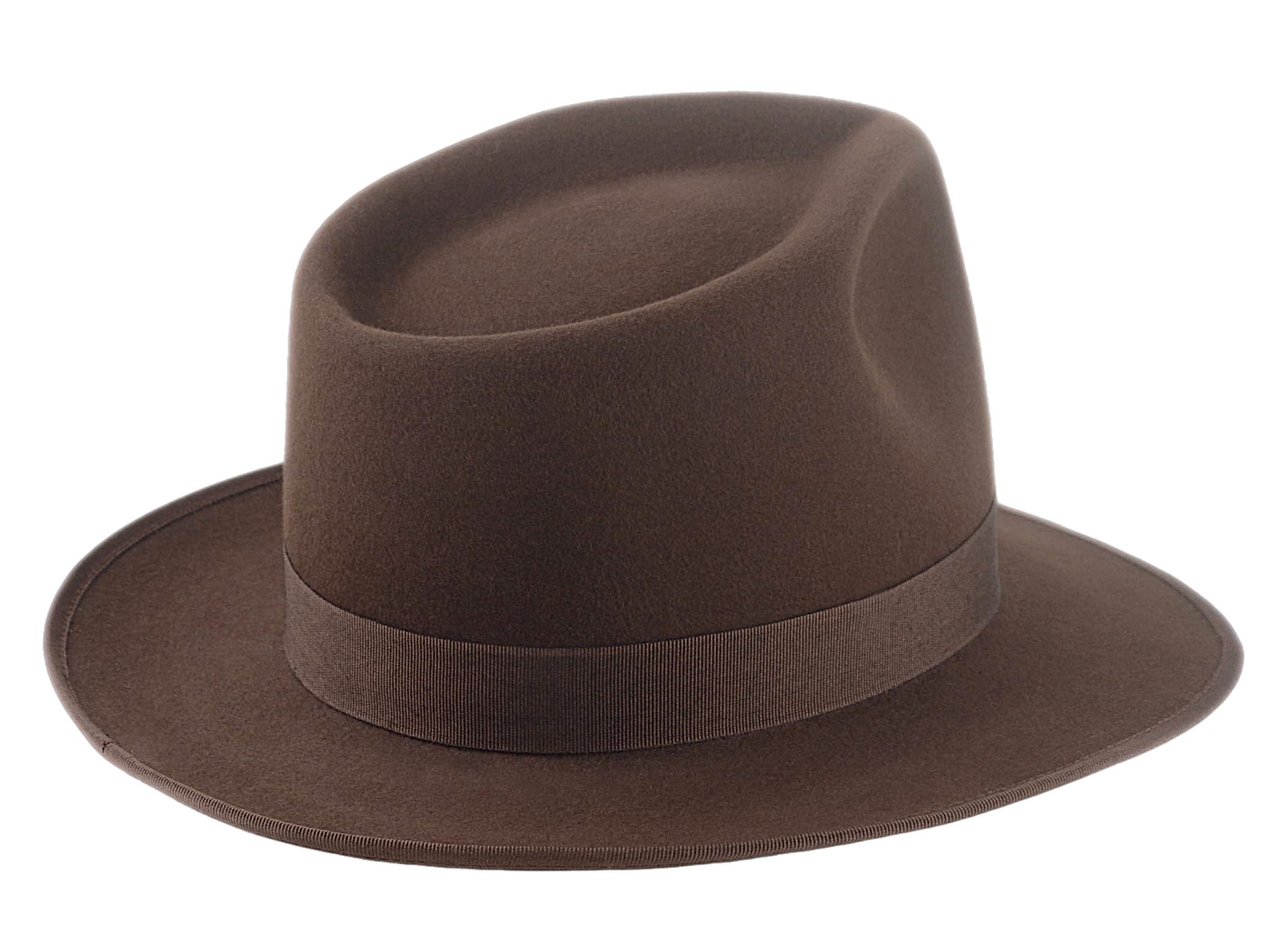 The TONY | Agnoulita Custom Handmade Hats Agnoulita Hats 5 | Men's Fedora, Rabbit fur felt, Teardrop, Umber Brown