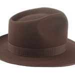 The TONY | Agnoulita Custom Handmade Hats Agnoulita Hats 4 | Men's Fedora, Rabbit fur felt, Teardrop, Umber Brown