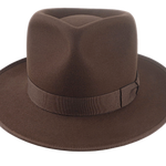 The TONY | Agnoulita Custom Handmade Hats Agnoulita Hats 6 | Men's Fedora, Rabbit fur felt, Teardrop, Umber Brown