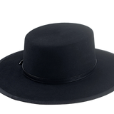 The TYCOON | Custom Handmade Agnoulita Hats 4 | Black, Rabbit fur felt, Western Style
