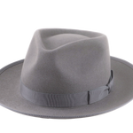 The ULYSSES | Agnoulita Custom Handmade Hats Agnoulita Hats 1 | Beaver fur felt, Custom Beaver Fedora, Pewter Grey, Teardrop