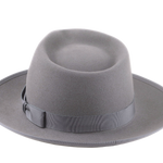 The ULYSSES | Agnoulita Custom Handmade Hats Agnoulita Hats 3 | Beaver fur felt, Custom Beaver Fedora, Pewter Grey, Teardrop