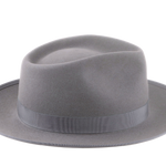 The ULYSSES | Agnoulita Custom Handmade Hats Agnoulita Hats 5 | Beaver fur felt, Custom Beaver Fedora, Pewter Grey, Teardrop