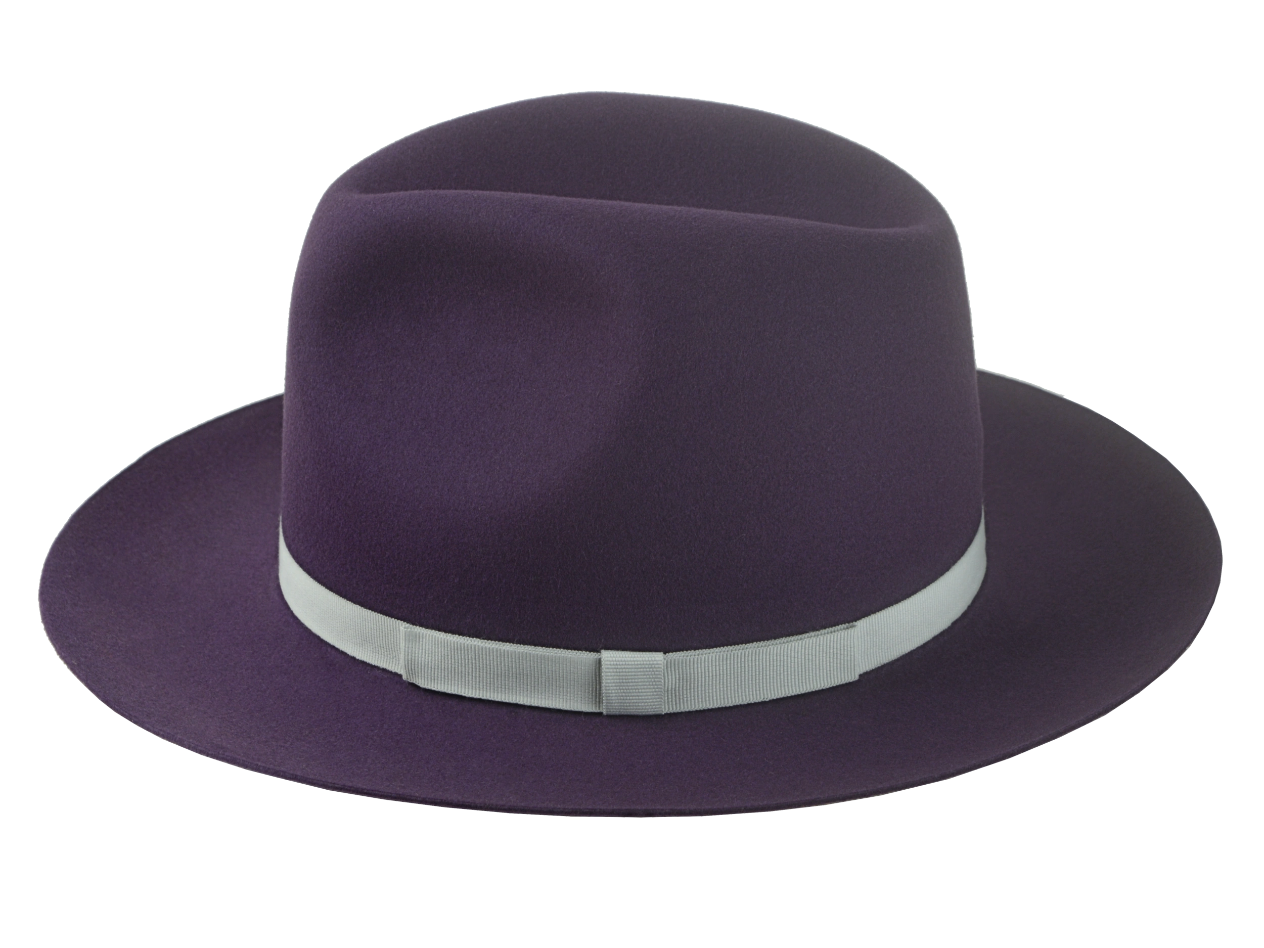The VETERAN - Beaver Fur Felt Wide Brim Fedora For Men in Plum | Agnoulita Quality Custom Hats  2 