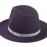 The VETERAN - Beaver Fur Felt Wide Brim Fedora For Men in Plum | Agnoulita Quality Custom Hats   3