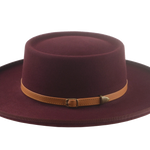 The Vista - Premium Fur Felt Gambler Cowboy Hat For Men in Burgundy Color | Agnoulita Quality Custom Hats 2